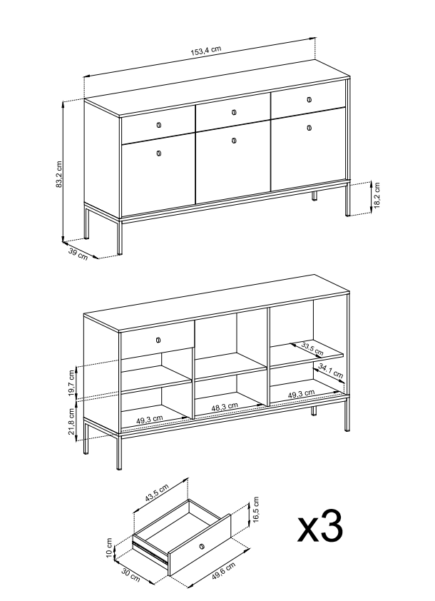 Komoda MONO MKSZ154