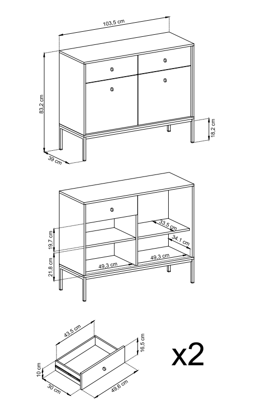 Komoda MONO MKSZ104