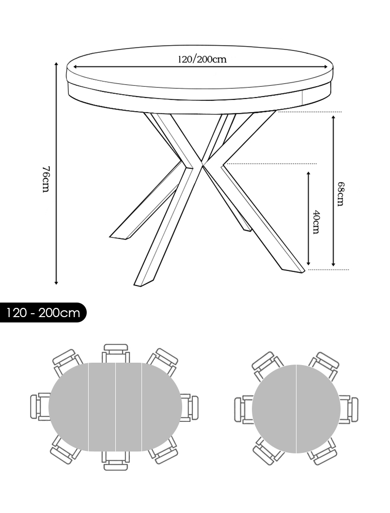 Edder z obręczą 120(200cm)