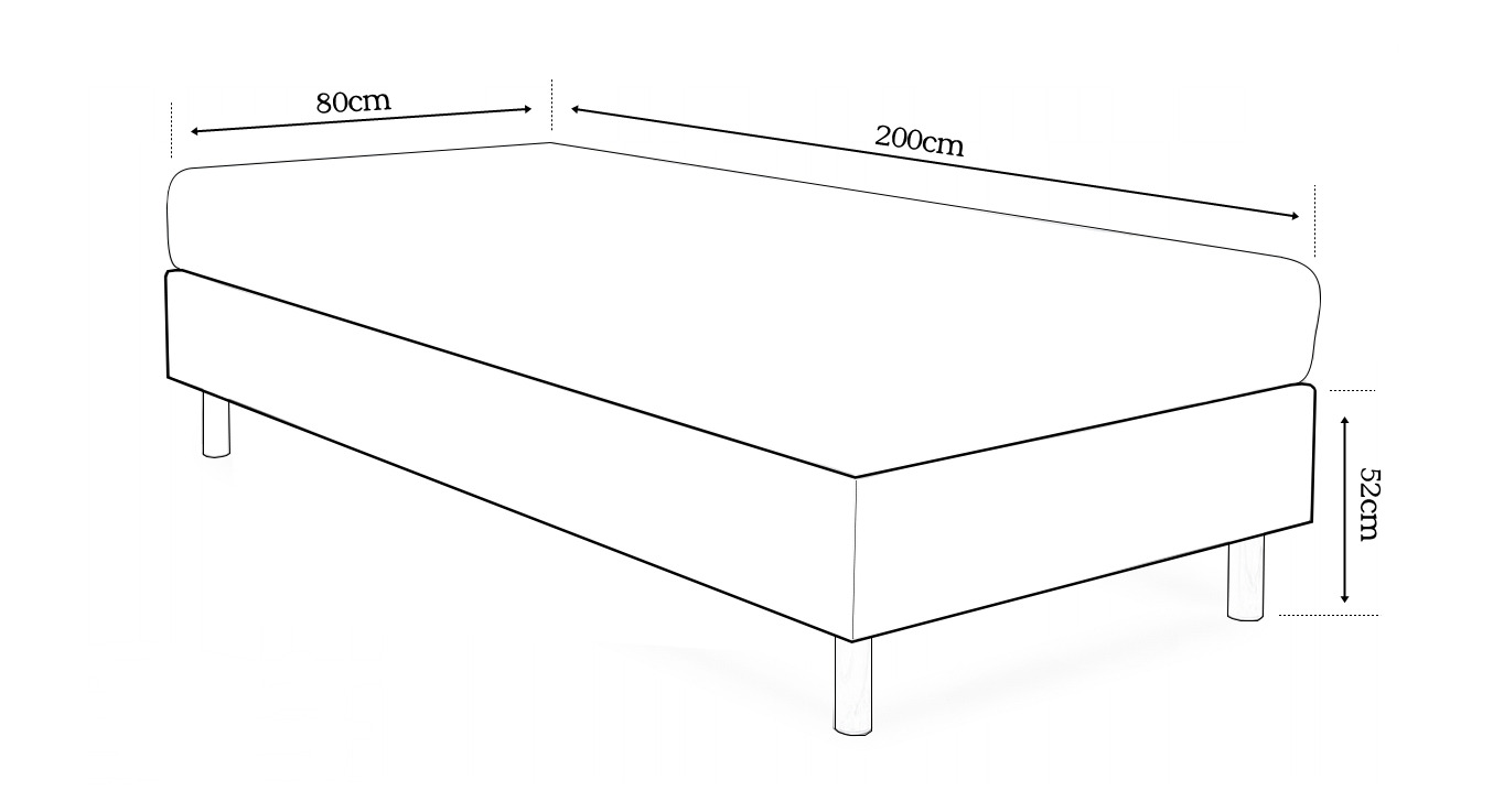 LUXOR z materacem 80x200